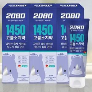 초등학생 치약 어린이 고불소 키즈 주니어 어린이 유아 치약 80g 3개