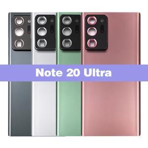삼성 갤럭시 노트 20 울트라 5G N980 폰 배터리 후면 커버 하우징 케이스 (카메라 프레임 렌즈 접착제 포함) 유리 패널