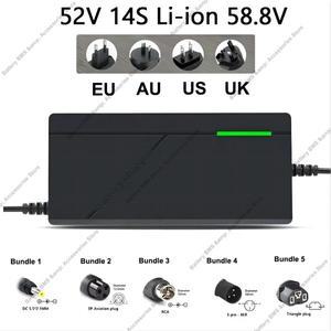 58.8V 충전기 2A 3A 5A 지능형 고속 14S 52V 리튬 이온 배터리 팩