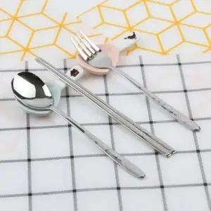 DMK 스테인리스 토끼 아동 스푼 포크 젓가락 3P_23365850