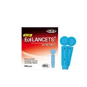 [에이치엘비] 이올 란셋 30G 100pcs 사혈침 채혈침 손따는침