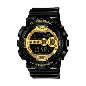지샥 GD-100GB-1D 빅페이스 흑금 디지털 스포츠 남성 우레탄 시계