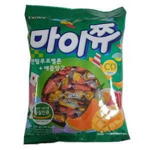 [크라운] 마이쮸/캔털루프 멜론/애플 망고/땅콩 카라멜/박하 사탕/캬라멜/마이쭈/츄잉 캔디/어린이집 유치원 학교 인기 간식