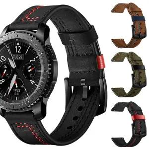 가죽 갤럭시워치8 클래식 7 울트라 FE 6 5 4 3 프로 기어S3프론티어 S2 호환 포인트 라인컬러 모던 스트랩