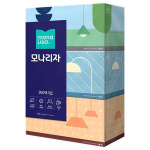 모나리자 미용티슈 300매 3개 1팩 (3개)