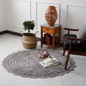 [텐바이텐]크로젯 라운드 면러그-그레이(3size)