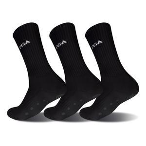 PGA PGAM-09 넌슬립 패드 쿠션 장목양말, L 블랙 3족세트