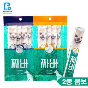 국산 강아지 간식 연어 오리 추르 2종 애완견방광결석간식 댕댕이츄르