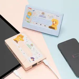 아트박스/더블유아이 카카오프렌즈 카세트형 고속 충전 보조배터리 10000mAh