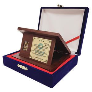 [골드초이스] 순금 골드바 상패 1.875g(반돈) 부모님 감사패 근속 재직 기념패 순금감사패 선물