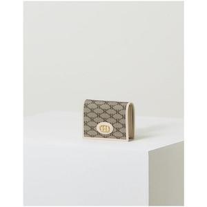 [갤러리아] [헤지스ACC] 베이지 패턴 가죽 반지갑 HIWA2E808I2