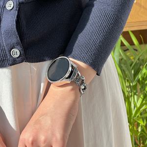 TXLX 갤럭시워치 7 6 5 4 골프에디션 호환 체인 메탈 스트랩 밴드 시계줄 40 44mm