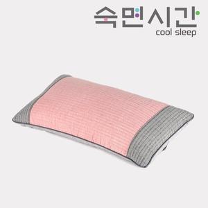 [숙면시간] 메밀베개 사각베개 분홍