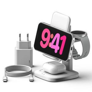 [코드웨이] 23W 고속 멀티 3in1 무선 충전기 화이트