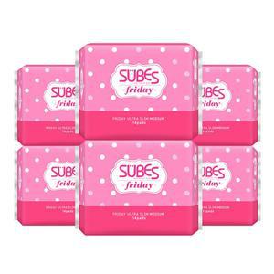 슈베스 생리대 프라이데이 울트라슬림 중형 14P x6팩