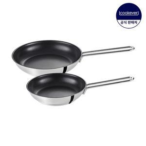 [쿡에버] SS이코노미 인덕션 코팅 프라이팬 2종 세트 (팬20+26)