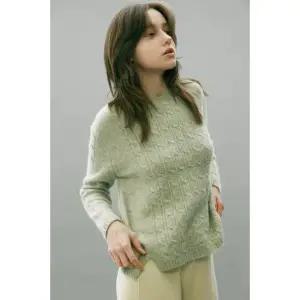 [UNIT] 모헤어 혼방 크루넥 케이블 니트 풀오버 [UFI4-KCN416N]