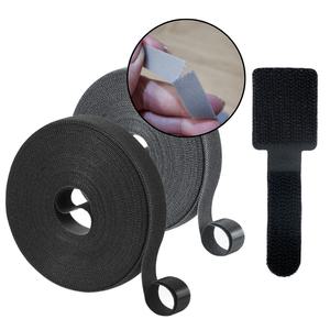 2개 초강력 벨크로 찍찍이 케이블 타이 1.2cm x 5m 테이프/ 30개입 스티커