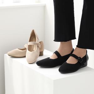 니트 반도 V라인 크루셔 단화 3cm