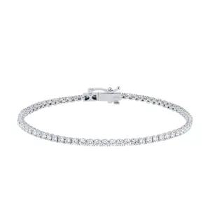 [한국금다이아몬드] 14K 2.1MM 랩 다이아 테니스 팔찌 16cm 랩그로운 다이아몬