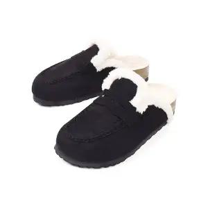 [하프클럽/]후끈후끈 남성털슬리퍼 고급스러운 겨울슬리퍼 남자방한슬리퍼