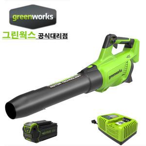그린웍스 40V충전엑시얼브로워 730=700CFM 송풍기 낙엽청소 1팩