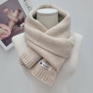 [애슬릿] 울 100 무지 니트 머플러 여성 겨울 목도리