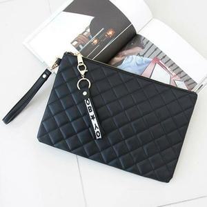 [라일리] Rly 고급 퀄팅 스타일 클러치백 포켓 스트랩 클러치백