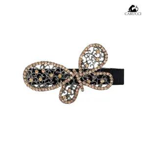 [롯데백화점]카루치 루신다 샴페인 나비 옆집게핀_포인트_그레이 엔틱