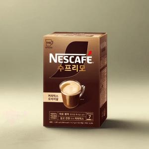네스카페 따로 볶은 원두 수프리모 커피믹스 오리지널 110입 1박스 고소한