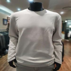 [바쏘옴므] Z5KR27A 25년S/S 베이지 라운드넥 기본핏 긴소매 티셔츠