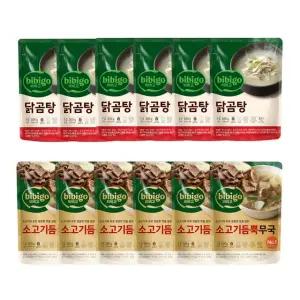[CJ]비비고 닭곰탕500g x6+소고기듬뿍무국500g x6