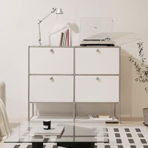 포스트모던 발렌 미드센츄리23 1단오픈 모듈 거실 수납장 1220