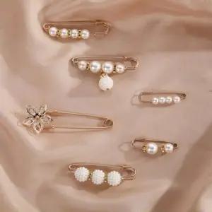 진주 옷핀 스타일 여성 패션 브로치 5종 세트 진주클립 옷핀 진주브로치 진주옷핀