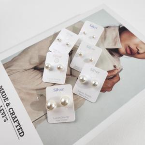 국산 실버침 은침 진주 귀걸이 실버 925 피어스 피어싱 3791