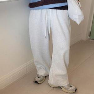 캔디르 니트골지 스판 밴딩 와이드 팬츠 (6color)