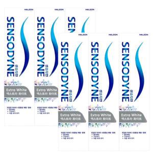 센소다인 엑스트라 화이트 치약 120G 6개 민감성 치약