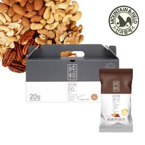 [산과들에] 총40봉 하루견과 20봉 선물세트 x 2개 / 순수다움 견과 견과류 간식