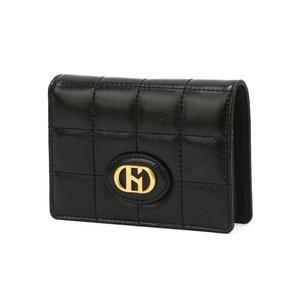 [헤지스](대구신세계)[H20크링클] 블랙 퀼팅 소가죽 반지갑 HIWA5E741BK