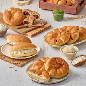 떡편 쌀빵 5개입 (쌀단팥빵 흰앙금쌀빵 완두앙금쌀빵 크림쌀빵)