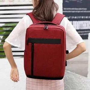 남녀 공용 학생 백팩 USB 충전 포트 캐주얼 책가방 대-WFG384P