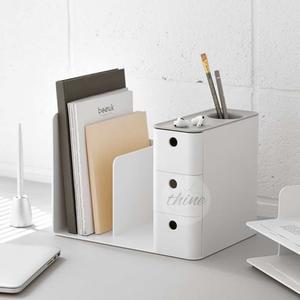 다인1412 데스크 모던 책꽂이 서랍 문구용꽂이 모던심플 데스크책꽂이