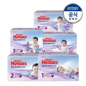 [1박스]  2025 맥스드라이 에어 밴드형 기저귀 1~5단계 공용 택일