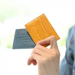 인피니토 리얼 악어가죽 슬림 카드지갑