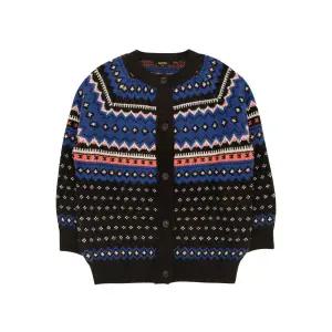 [롯데백화점]블루테일 빈티지 자카드 라운드 가디건 AXG6CK02BK