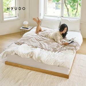 [10월 5% 최종판매가 64,680]휴도 선유 무헤드 저상형 매트리스 깔판 애쉬 원목 침대 프레임 S/SS/Q