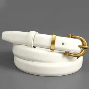 901M 여성 소가죽 벨트 화이트