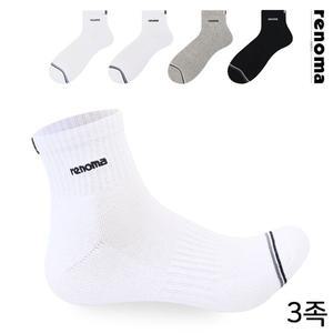 [레노마]남성 스포츠 투라인 단목 양말 RM8513 3족 무배