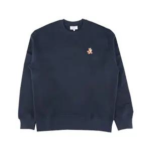 25SS 메종키츠네 MM00313KM0321 P476 스피디 폭스 패치 콤포트 맨투맨 잉크블루