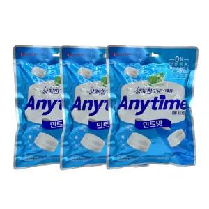 롯데 애니타임 민트 캔디 185g x 3개